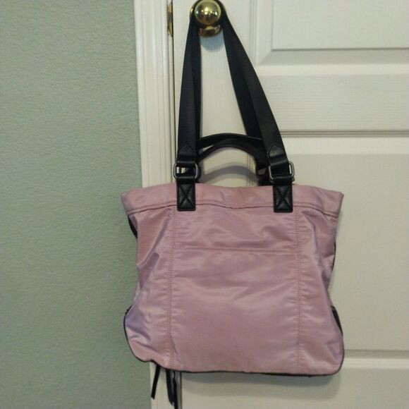 Aimee Kestenberg Lighten Up Tote Purse Handbag Nylon and Leather Blush Pink - Picture 2 of 15